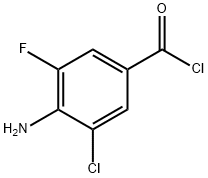 Benzoyl chloride, 4-amino-3-chloro-5-fluoro- (9CI) 구조식 이미지