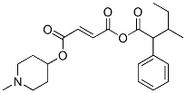 3-methyl-2-phenylvaleroyl 1-methyl-4-piperidyl fumarate Structure