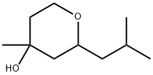 테트라하이드로-2-이소부틸-4-메틸피란-4-올과 혼합된 이성질체 (cis- 및 trans-) (CAS No. 63500-71-0) 구조식 이미지