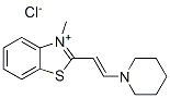 3-methyl-2-[2-piperidinovinyl]benzothiazolium chloride 구조식 이미지