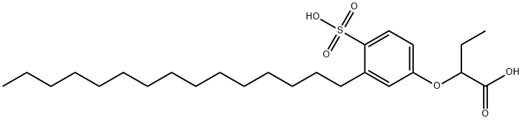 2-(3-펜타데실-4-술포페녹시)부탄산 구조식 이미지