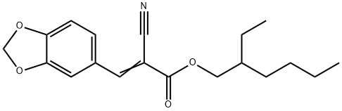 2-ETHYLHEXYL ALPHA-CYANO-3,4-METHYLENEDIOXYCINNAMATE Structure