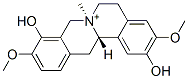 (7R,13aS)-5,8,13,13a-Tetrahydro-2,9-dihydroxy-3,10-dimethoxy-7-methyl-6H-dibenzo[a,g]quinolizinium 구조식 이미지