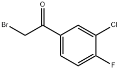 2-BROMO-3'-CHLORO-4'-FLUOROACETOPHENONE, 96% Structure