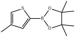 2-(4-Methyl-2-thienyl)-4,4,5,5-tetramethyl-1,3,2-dioxaborolane,  4-Methyl-2-thienylboronic  acid  pinacol  ester,  4-Methyl-2-(4,4,5,5-tetramethyl-1,3,2-dioxaborolan-2-yl)thiophene 구조식 이미지