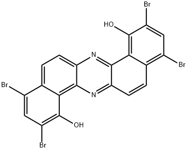 2,4,9,11-tetrabromodibenzo[a,h]phenazine-1,8-diol 구조식 이미지
