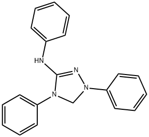 4,5-dihydro-N,1,4-triphenyl-(1H)-1,2,4-triazin-3-amine       구조식 이미지