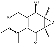 7-Oxabicyclo[4.1.0]hept-3-en-2-one, 5-hydroxy-4-(hydroxymethyl)-3-(1-methyl-1-propenyl)-, (1R,5S,6R)- (9CI) Structure