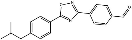 4-[5-(4-ISOBUTYL-PHENYL)-[1,2,4]OXADIAZOL-3-YL]-BENZALDEHYDE 구조식 이미지