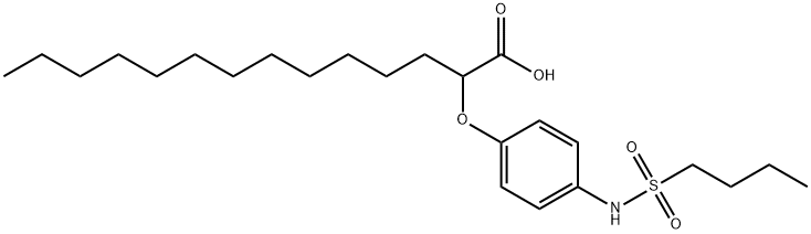 2-[4-[(butylsulphonyl)amino]phenoxy]tetradecanoic acid 구조식 이미지