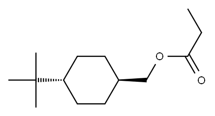 trans-4-(1,1-dimethylethyl)-alpha-methylcyclohexylmethyl acetate 구조식 이미지