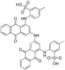2,2'-[Iminobis[(9,10-dihydro-9,10-dioxoanthracene-3,1-diyl)imino]]bis[5-methylbenzenesulfonic acid] 구조식 이미지