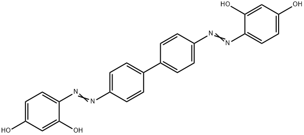 1,3-Benzenediol, 4,4-1,1-biphenyl-4,4-diylbis(azo)bis- 구조식 이미지