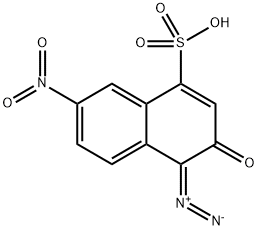 4-Diazo-3,4-dihydro-7-nitro-3-oxo-1-naphthalenesulfonic acid 구조식 이미지
