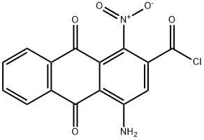 4-Amino-9,10-dihydro-1-nitro-9,10-dioxo-2-anthracenecarboxylic acid chloride 구조식 이미지