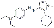 1-Methyl-2-cyclohexyl-3-[4-(diethylamino)phenylazo]-1H-pyrazole-2-ium Structure