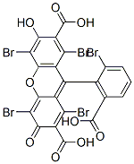 1,4,5,8-Tetrabromo-9-(2-bromo-6-carboxyphenyl)-6-hydroxy-3-oxo-3H-xanthene-2,7-dicarboxylic acid 구조식 이미지