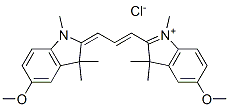 2-[3-(1,3-dihydro-5-methoxy-1,3,3-trimethyl-2H-indol-2-ylidene)prop-1-enyl]-5-methoxy-1,3,3-trimethyl-3H-indolium chloride  구조식 이미지