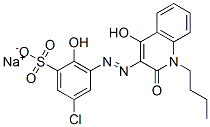 sodium 3-[(1-butyl-1,2-dihydro-4-hydroxy-2-oxo-3-quinolyl)azo]-5-chloro-2-hydroxybenzenesulphonate  Structure