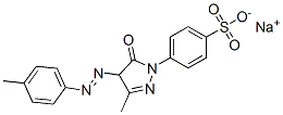 4-[4,5-Dihydro-3-methyl-4-[(4-methylphenyl)azo]-5-oxo-1H-pyrazol-1-yl]benzenesulfonic acid sodium salt Structure