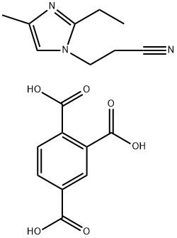 1-Cyanoethyl-2-ethyl-4-methylimidazole trimellitate Structure