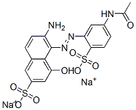 disodium 5-[(5-acetamido-2-sulphonatophenyl)azo]-6-amino-4-hydroxynaphthalene-2-sulphonate 구조식 이미지