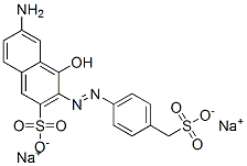 6-아미노-4-하이드록시-3-[[4-(설포메틸)페닐]아조]-2-나프탈렌설폰산이나트륨염 구조식 이미지
