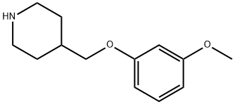 4-[(3-METHOXYPHENOXY)METHYL]피페리딘 구조식 이미지