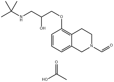 5-[3-(tert-butylamino)-2-hydroxypropoxy]-3,4-dihydroisoquinoline-2(1H)-carboxaldehyde monoacetate 구조식 이미지