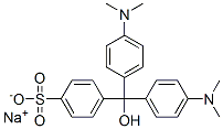 4-[Bis[4-(dimethylamino)phenyl]hydroxymethyl]benzenesulfonic acid sodium salt Structure