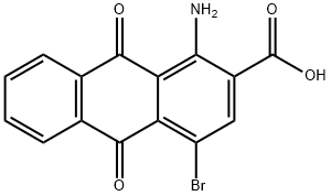 1-amino-4-bromo-9,10-dioxo-9,10-dihydroan thracene-2-carboxylic acid 구조식 이미지