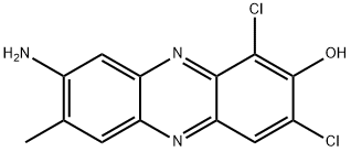 1,3-디클로로-2-히드록시-7-메틸-8-아미노페나진 구조식 이미지
