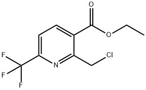 3-PYRIDINECARBOXYLIC ACID, 2-(CHLOROMETHYL)-6-(TRIFLUOROMETHYL)-, ETHYL ESTER Structure