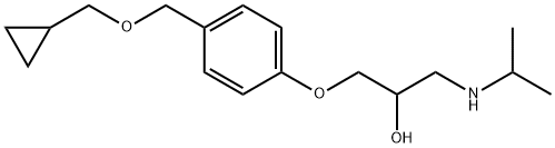 1-[4-[(Cyclopropylmethoxy)methyl]phenoxy]-3-[(1-methylethyl)amino]-2-propanol 구조식 이미지