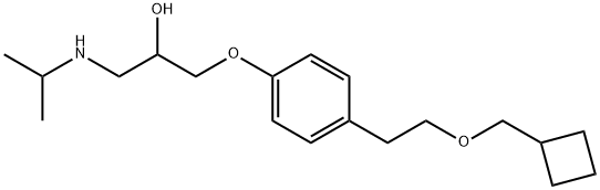 1-[4-[2-(Cyclobutylmethoxy)ethyl]phenoxy]-3-[(1-methylethyl)amino]-2-propanol 구조식 이미지