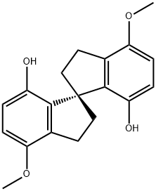 (S)-4,4'-DiMethoxy-7,7'-dihydroxy-1,1'-spirobiindane Structure