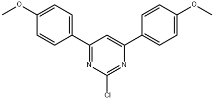 2-클로로-4,6-비스(4-메톡시페닐)피리미딘 구조식 이미지