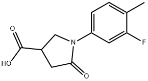 1-(3-FLUORO-4-METHYLPHENYL)-5-OXOPYRROLIDINE-3-CARBOXYLIC ACID 구조식 이미지