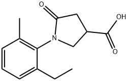 1-(2-ethyl-6-methylphenyl)-5-oxopyrrolidine-3-carboxylic acid Structure