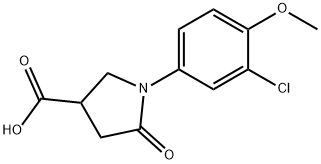 1-(3-CHLORO-4-METHOXYPHENYL)-5-OXO-3-PYRROLIDINECARBOXYLIC ACID Structure