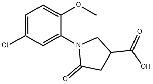 1-(5-CHLORO-2-METHOXYPHENYL)-5-OXO-3-PYRROLIDINECARBOXYLIC ACID 구조식 이미지