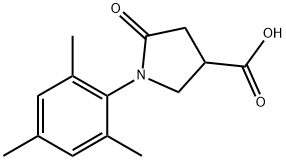 5-OXO-1-(2,4,6-TRIMETHYL-PHENYL)-PYRROLIDINE-3-CARBOXYLIC ACID 구조식 이미지