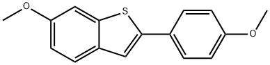 6-Methoxy-2-(4-methoxyphenyl)benzobithiophene 구조식 이미지