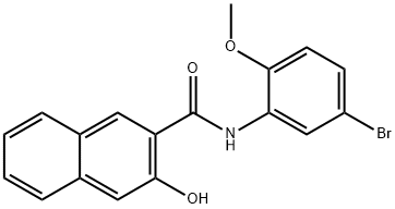 N-(5-브로모-2-메톡시페닐)-3-하이드록시-2-나프타미드 구조식 이미지
