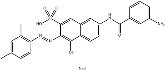 sodium 7-[(3-aminobenzoyl)amino]-3-[(2,4-dimethylphenyl)azo]-4-hydroxynaphthalene-2-sulphonate  Structure