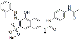 7-[[[[4-(Acetylamino)phenyl]amino]carbonyl]amino]-4-hydroxy-3-[(2-methylphenyl)azo]-2-naphthalenesulfonic acid sodium salt Structure