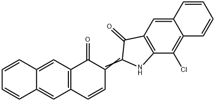 9-Chloro-2-(1-oxoanthracen-2(1H)-ylidene)-1H-benz[f]indol-3(2H)-one 구조식 이미지