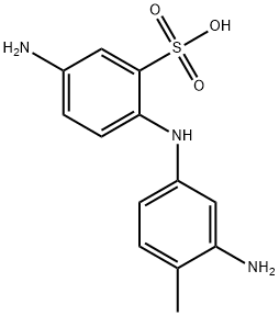 5-Amino-2-[(3-amino-4-methylphenyl)amino]benzenesulfonic acid Structure