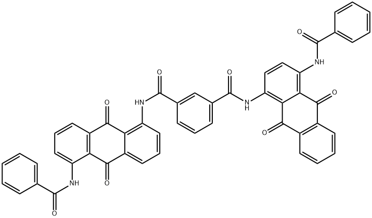 N-[4-(benzoylamino)-9,10-dihydro-9,10-dioxo-1-anthryl]-N'-[5-(benzoylamino)-9,10-dihydro-9,10-dioxo-1-anthryl]isophthaldiamide 구조식 이미지