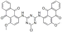 1,1'-[(6-Chloro-1,3,5-triazine-2,4-diyl)diimino]bis[4-methoxy-9,10-anthraquinone] 구조식 이미지